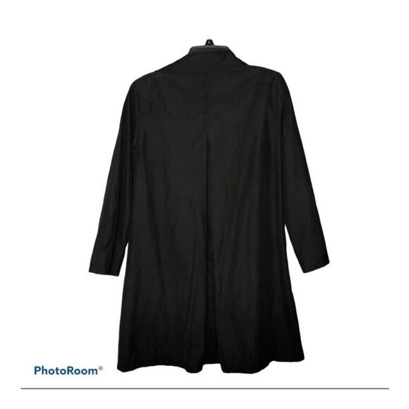 London Fog Black Waterproof Mid-Length Trench Coat Size Medium - Picture 3 of 14